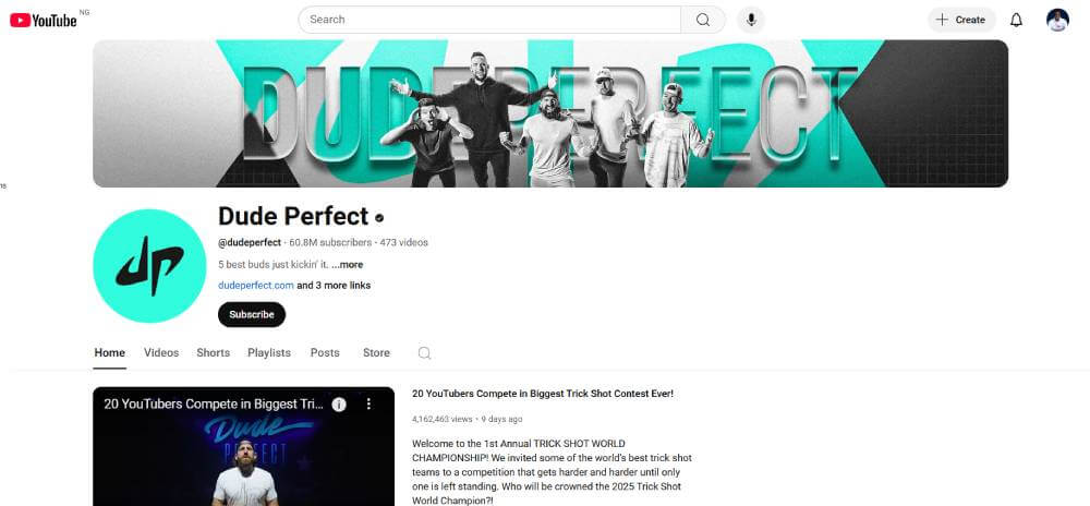 Dude Perfect Channel