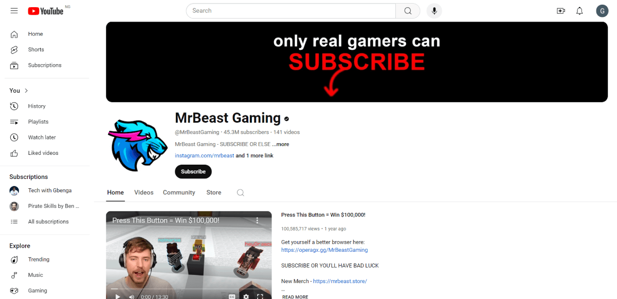 MrBeast Gaming